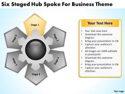 Strategic planning consultant six staged hub spoke for business theme powerpoint slides 0523