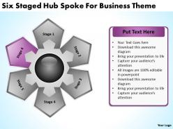 Strategic planning consultant six staged hub spoke for business theme powerpoint slides 0523