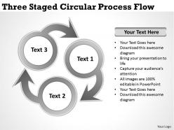 Strategic planning consultant three staged circular process flow powerpoint slides 0523