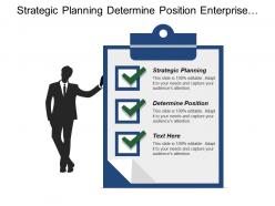 Strategic planning determine position enterprise organized management structure