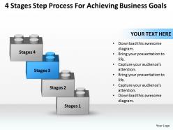 Strategic planning for achieving business goals powerpoint templates ppt backgrounds slides 4 stages 0530