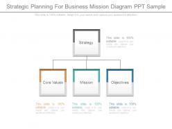 Strategic planning for business mission diagram ppt sample