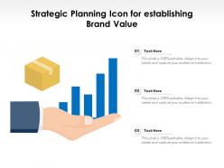 Strategic planning icon for establishing brand value