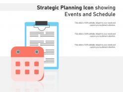 Strategic planning icon showing events and schedule