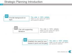 Strategic planning introduction powerpoint template visual
