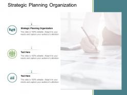 Strategic planning organization ppt powerpoint presentation show themes cpb
