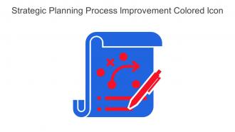 Strategic Planning Process Improvement Colored Icon In Powerpoint Pptx Png And Editable Eps Format