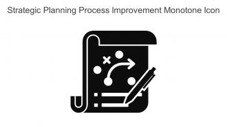 Strategic Planning Process Improvement Monotone Icon In Powerpoint Pptx Png And Editable Eps Format