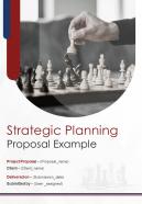 Strategic planning proposal example document report doc pdf ppt