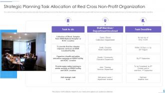 Strategic planning task allocation at red cross non profit organization ppt pictures