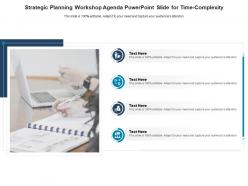 Strategic planning workshop agenda powerpoint slide for time complexity infographic template