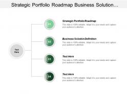 Strategic portfolio roadmap business solution definition monthly meetings