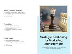 Strategic Positioning Product Planning Growth Prospects Marketing Management