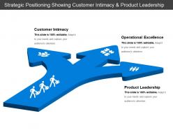Strategic positioning showing customer intimacy and product leadership