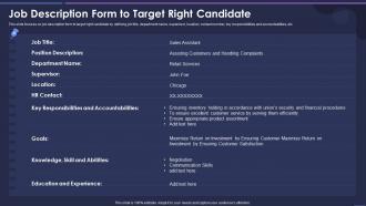 Strategic Process For Social Media Job Description Form To Target Right Candidate