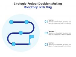 Strategic project decision making roadmap with flag