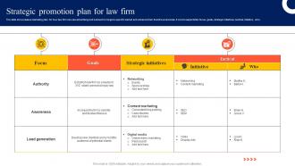 Strategic Promotion Plan For Law Firm
