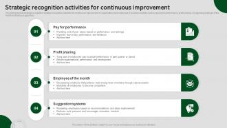 Strategic Recognition Activities For Continuous Improvement