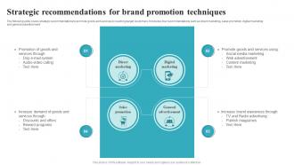 Strategic Recommendations For Brand Promotion Techniques