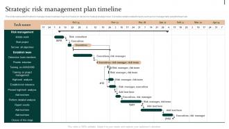 Strategic Risk Management Plan Timeline Enterprise Risk Mitigation Strategies