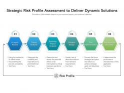 Strategic risk profile assessment to deliver dynamic solutions