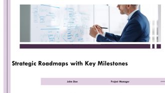 Strategic Roadmaps With Key Milestones PPT Template AT