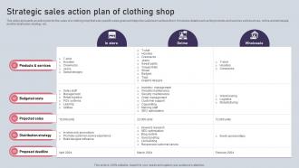 Strategic Sales Action Plan Of Clothing Shop
