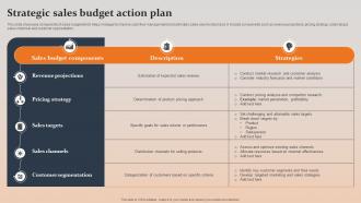 Strategic Sales Budget Action Plan