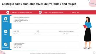 Strategic Sales Plan Objectives Deliverables And Target