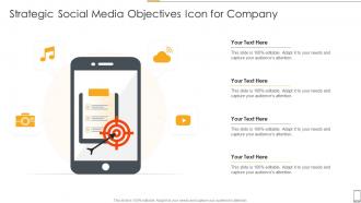 Strategic Social Media Objectives Icon For Company