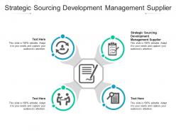 Strategic sourcing development management supplier ppt powerpoint presentation portfolio cpb