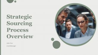 Strategic Sourcing Process Overview PPT Guidelines ACP