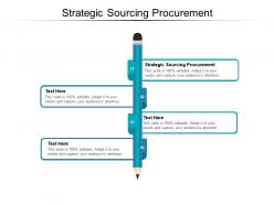 Strategic sourcing procurement ppt powerpoint presentation slides ideas cpb