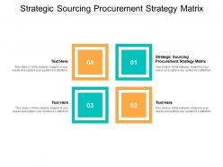 Strategic sourcing procurement strategy matrix ppt powerpoint presentation pictures aids cpb