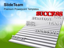 Strategic stairway way to success powerpoint templates ppt backgrounds for slides 0213