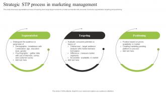 Strategic STP Process In Marketing Management