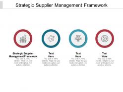 Strategic supplier management framework ppt powerpoint presentation outline layouts cpb