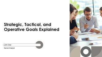 Strategic Tactical And Operative Goals Explained PPT Information AT