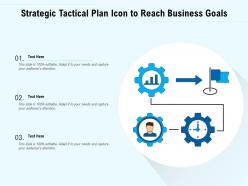 Strategic tactical plan icon to reach business goals