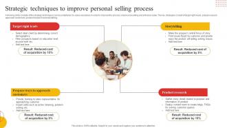 Strategic Techniques To Improve Personal Selling Process