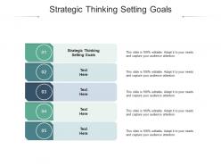 Strategic thinking setting goals ppt powerpoint presentation slides portfolio cpb