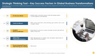 Strategic Thinking Tool Key Success Factors In Global Business Transformations Strategic Planning