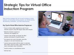 Strategic tips for virtual office induction program
