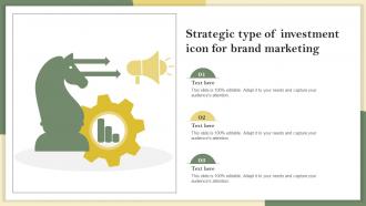 Strategic Type Of Investment Icon For Brand Marketing