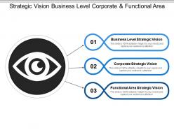 Strategic vision business level corporate and functional area
