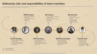 Strategic Website Development Addressing Roles And Responsibilities Of Team Members