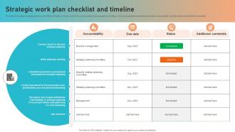 Strategic Work Plan Checklist And Timeline