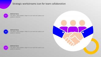 Strategic Workstreams Icon For Team Collaboration
