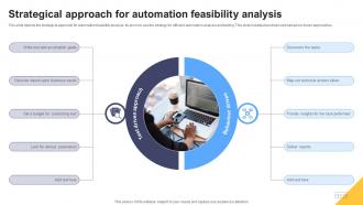Strategical Approach For Automation Feasibility Analysis