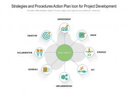 Strategies and procedures action plan icon for project development
